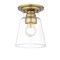 Z-Lite Annora 1 Light Flush Mount, Olde Brass & Clear 428F1-OBR - alternate 1